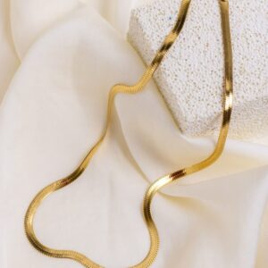 PALMONAS 18k Gold Plated Rope N Snake Chain for Women - Gift for Girls & Women | Waterproof & Anti-Tarnish Necklace